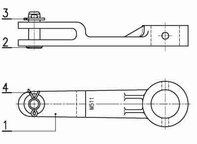 Gabelhebel komplett UV 23-115